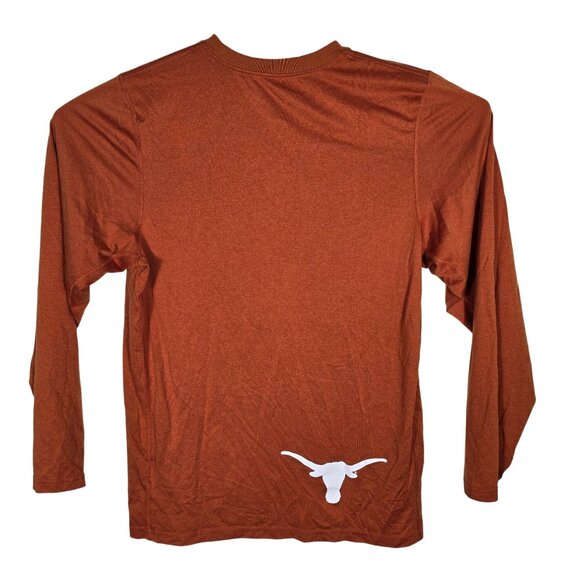 Texas Longhorns Football Nike Dri-Fit Tee Shirt Small Unisex Long Sleeve‎ Orange - Picture 3 of 6